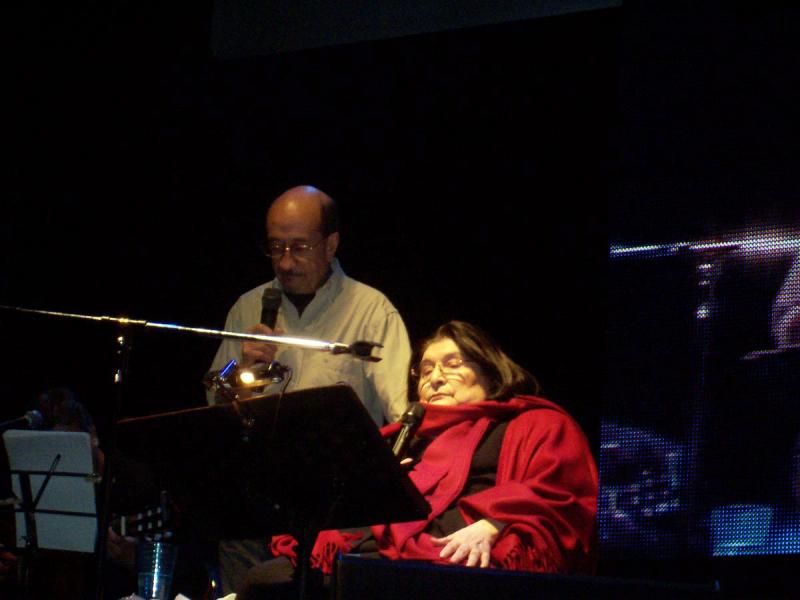 Con Mercedes Sosa en 2007, el 24 de marzo