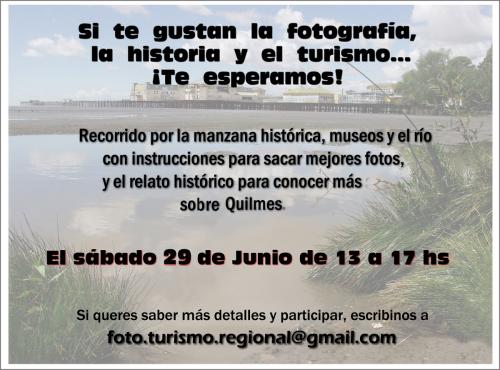 Salidas con capacitación fotográfica y guía histórica por los partidos del sur del Gran Bs.As.consultar, VACANTES LIMITADAS